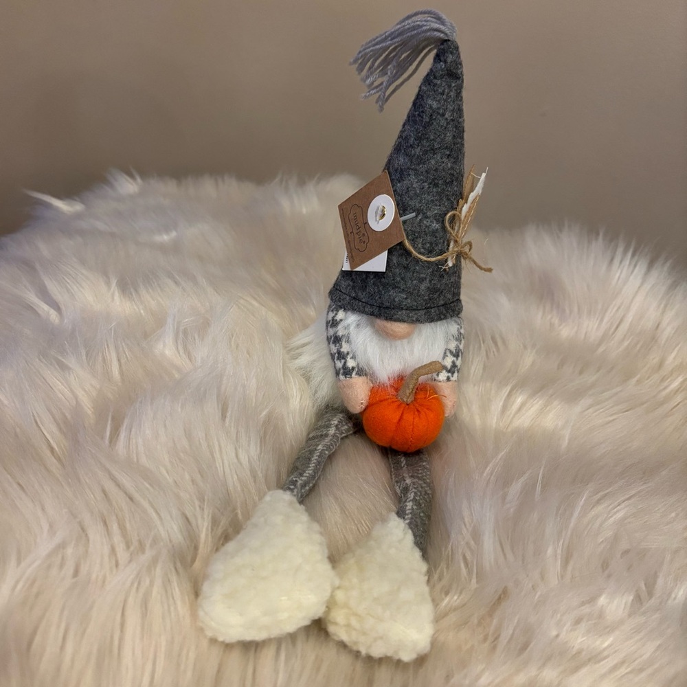 Adorable Fall Pumpkin Gnome shelf sitter